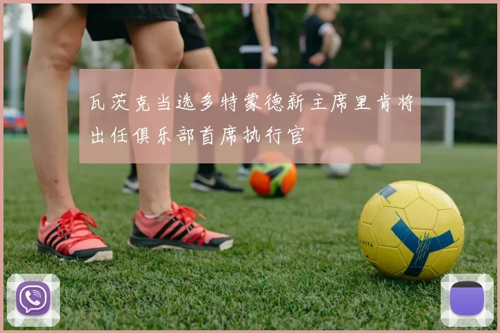 瓦茨克当选多特蒙德新主席里肯将出任俱乐部首席执行官